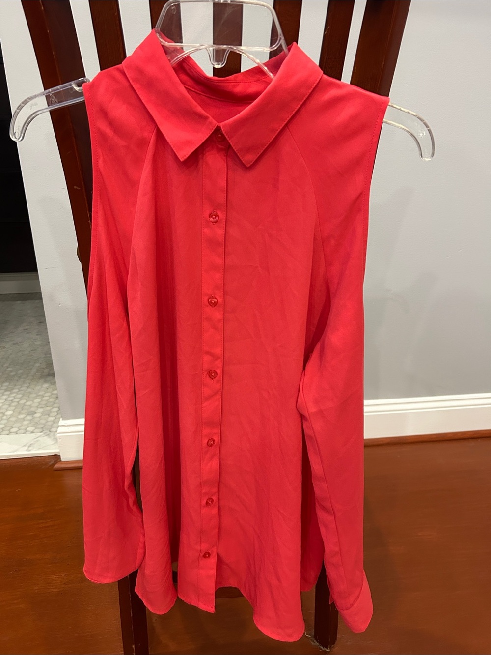 Banana Republic Coral Button-Front Blouse